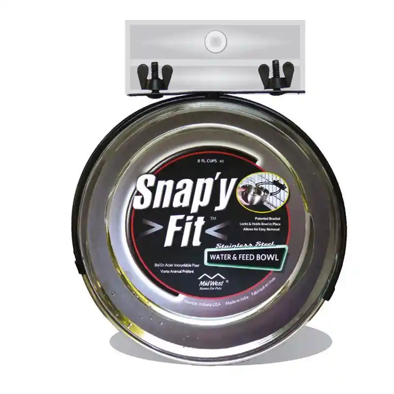 Snap'y Fit Water & Food Bowl 2 Qt